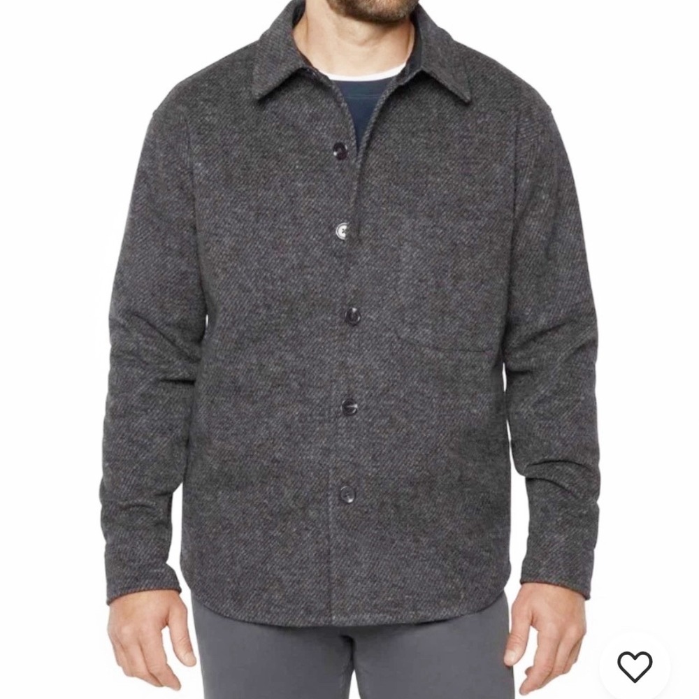 Banana Republic Men's Regular Fit Lined Warm Cozy Shirt Jacket Black Size‎ L